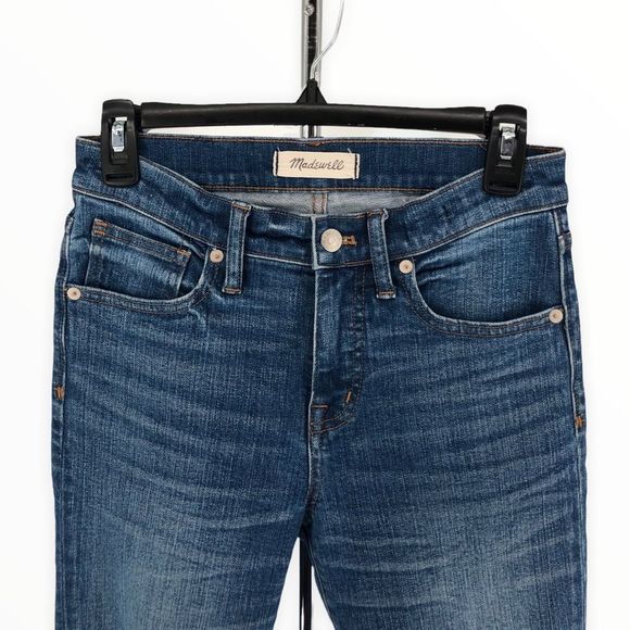 Madewell Jeans 9” High Rise Skinny Crop Jeans in Bruce Wash Distressed size 26 - Picture 2 of 13